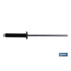 REMACHE ALUMINIO NORMAL NEGRO 3.2 X 12 MM