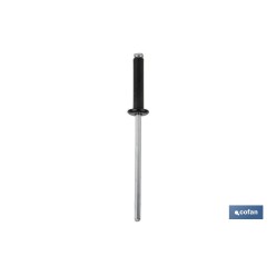 REMACHE ALUMINIO NORMAL NEGRO 4.8 X 18 MM