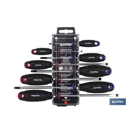 DISPLAY DESTORNILLADORES PLANO-PHILLIPS 8 PCS.