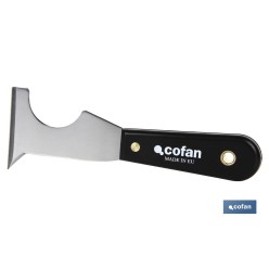 ESPATULA MULTIUSOS ACERO CARBONO MANGO PLASTICO 65MM