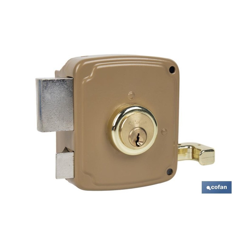 CERRADURA SOBREPONER C/CERRADERO 100mm DERECHA