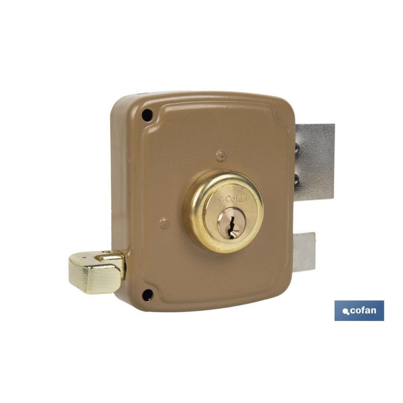 CERRADURA SOBREPONER C/CERRADERO 100mm IZQUIERDA