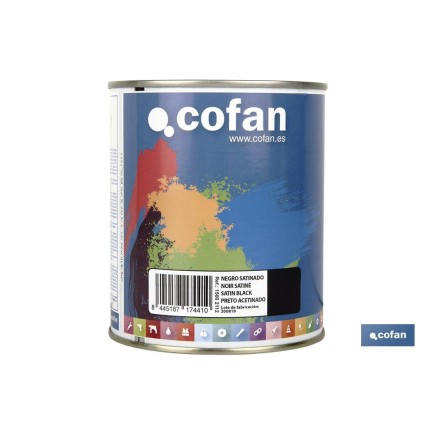 ESMALTE SINTÉTICO (750 ML) NEGRO SATINADO