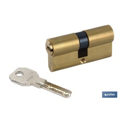 CILINDRO SEGURIDAD llave normal 30/30 LATÓN-LEVA LARGA