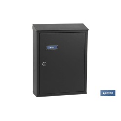 BUZÓN CORREO EXTERIOR NEGRO MODELO POST 385x290x100mm