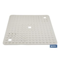 ALFOMBRA PLUS ANTIDESLIZANTE CON VENTOSAS BAÑERA/ DUCHA BLANCO 60 X 60 cm