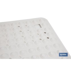 ALFOMBRA PLUS ANTIDESLIZANTE CON VENTOSAS BAÑERA/ DUCHA BLANCO 60 X 60 cm