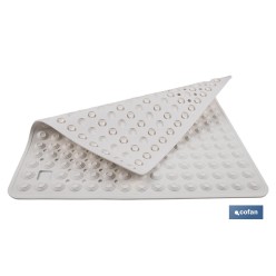 ALFOMBRA PLUS ANTIDESLIZANTE CON VENTOSAS BAÑERA/ DUCHA BLANCO 60 X 60 cm