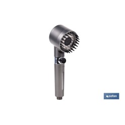 MANGO DE DUCHA CON TRES FUNCIONES, FILTRO Y AHORRO DE AGUA GRIS ANTRACITA