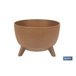 MACETA CON PATAS Y FILTRO DE DRENAJE COLOR MARRÓN WPC Ø 290 X 230 MM 9,3 L venta unitaria