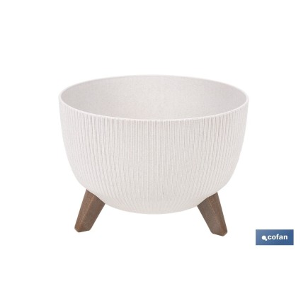 MACETA CON PATAS Y FILTRO DE DRENAJE COLOR BLANCO WPC Ø 290 X 230 MM 9,3 L venta unitaria