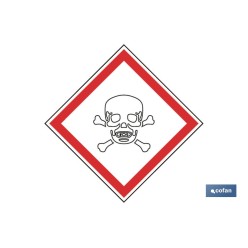 SEÑAL ADHESIVA MAT. PELIGROSAS 100X100MM.