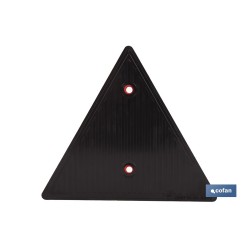 CATADIÓPTRICO TRIANGULAR ROJO 155 X 137 MM CON AGUJERO Y SIN TORNILLOS