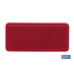 CATADIÓPTRICO RECTANGULAR ROJO 94 X 44 MM CON ADHESIVO