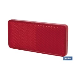 CATADIÓPTRICO RECTANGULAR ROJO 94 X 44 MM CON ADHESIVO