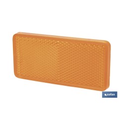 CATADIÓPTRICO RECTANGULAR ÁMBAR 94 X 44 MM CON ADHESIVO