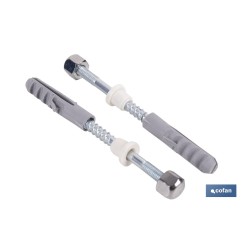 SET 2 PCS PARA SANITARIO WC 5 X 80 ZINCADO