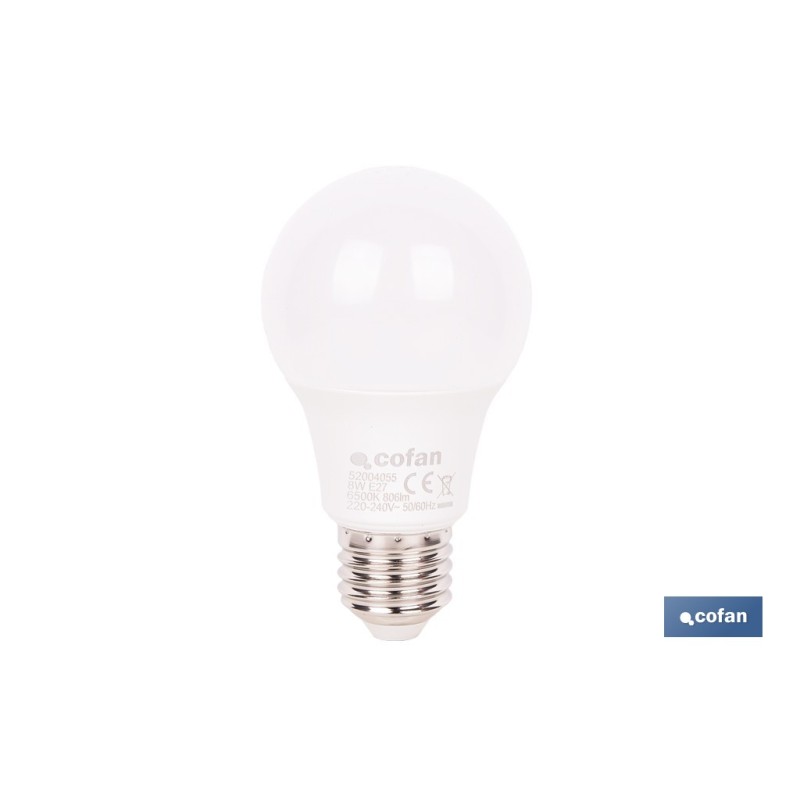 BOMBILLA LED CLASSIC E27 8 W 806 LM 6500 K