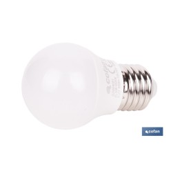 BOMBILLA LED ESFÉRICA E27 6.5 W 806 LM 6500 K