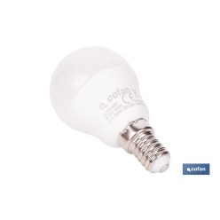 BOMBILLA LED ESFÉRICA E14 6.5 W 806 LM 3000 K