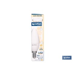 BOMBILLA LED VELA 6.5 W E14  806 LM 3000 K