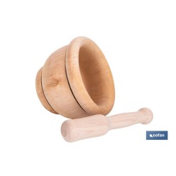 MORTERO DE MADERA CON MAZA Ø14 CM