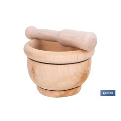 MORTERO DE MADERA CON MAZA Ø14 CM