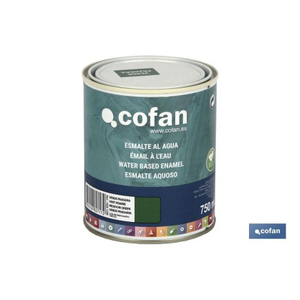 ESMALTE AL AGUA (750 ML) VERDE PRADERA BRILLO