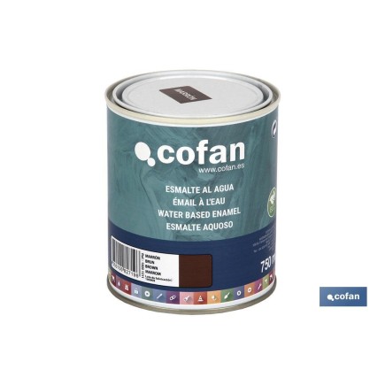ESMALTE AL AGUA (750 ML) MARRÓN BRILLO