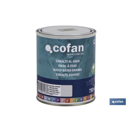 ESMALTE AL AGUA (750 ML) GRIS PERLA SATINADO