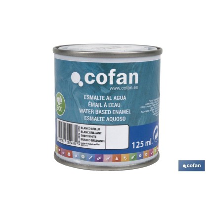 ESMALTE AL AGUA (125 ML) BLANCO BRILLO