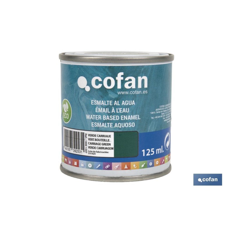 ESMALTE AL AGUA (125 ML) VERDE CARRUAJE BRILLO