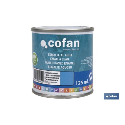 ESMALTE AL AGUA (125 ML) AZUL MEDITERRANEO BRILLO