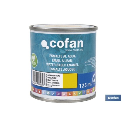 ESMALTE AL AGUA (125 ML) AMARILLO REAL BRILLO