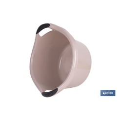 BARREÑO REDONDO  ASAS 15L BEIGE OSCURO  42X39.5X25cm