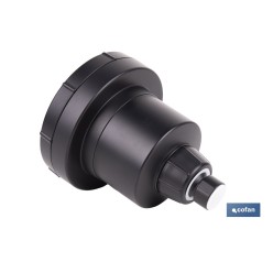 ROCIADOR DE DUCHA CON 15 FILTROS COLOR NEGRO 11,5 X 13,5 CM