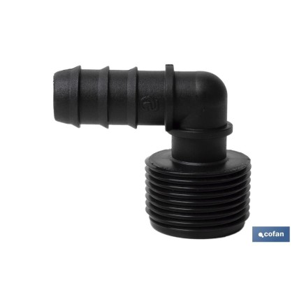 CONEXIÓN EN CODO 90º R.MACHO Ø16MM-3/4