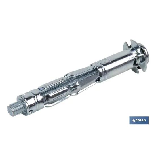 ANCLAJE METÁLICO PARA MATERIALES HUECOS MÁX. 26 MM TORNILLO M5 X 46 MM Ø10 MM Venta unitaria