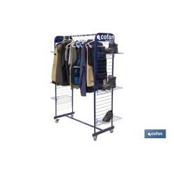 EXPOSITOR C/RUEDAS PARA ROPA Y CALZADO
