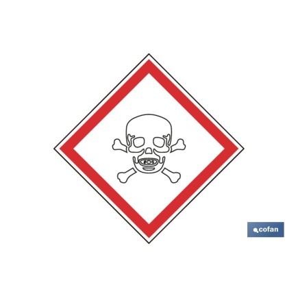 SEÑAL ADHESIVA MAT. PELIGROSAS 100X100MM.