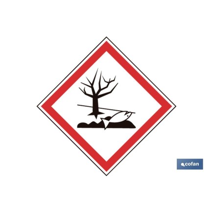 SEÑAL ADHESIVA MAT. PELIGROSAS 100X100MM.