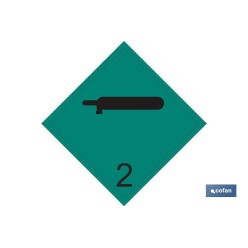 SEÑAL ADHESIVA MAT. PELIGROSAS 100X100MM.