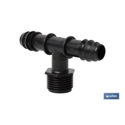CONEXIÓN EN T R.MACHO Ø16MM-1/2 Venta unitaria