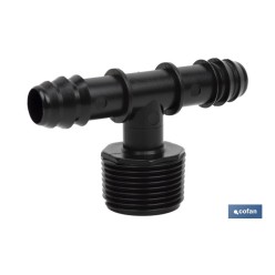 CONEXIÓN EN T R.MACHO Ø16MM-3/4 Venta unitaria