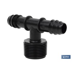 CONEXIÓN EN T R.MACHO Ø16MM-3/4 Venta unitaria