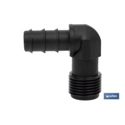 CONEXIÓN EN CODO 90º R.MACHO Ø16MM-1/2 Venta unitaria
