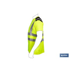 CAMISETA DE ALTA VISIBILIDAD MODELO ATLAS AMARILLA Y NEGRA TALLA M