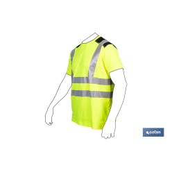 CAMISETA DE ALTA VISIBILIDAD MODELO ATLAS AMARILLA Y NEGRA TALLA XL