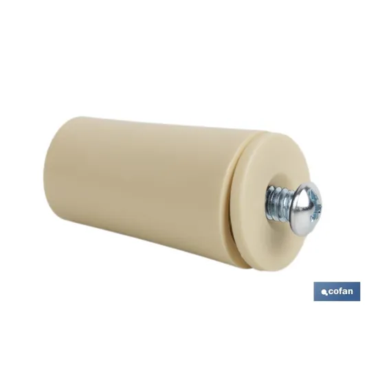 TOPE PERSIANA 40 MM MARFIL CON TORNILLO M-6