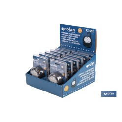 EXPOSITOR 12 UDS LINTERNA 24 LED IMAN/GANCHO